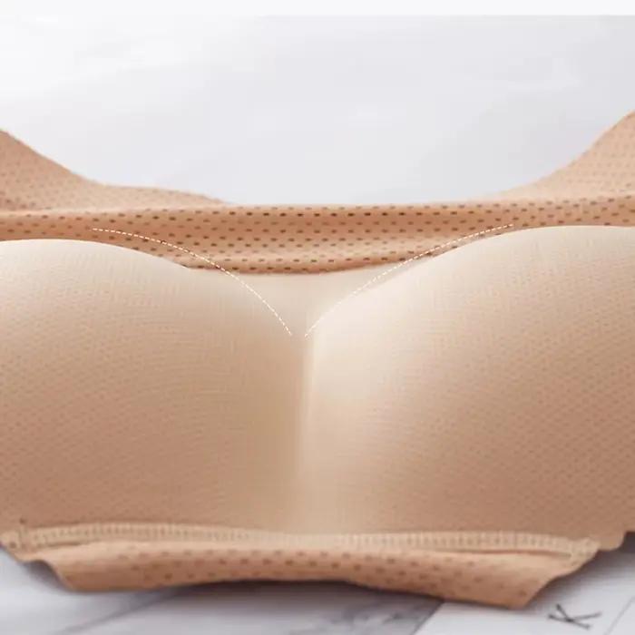 Femmes taille façonnage Triangle pantalon respirant rehausseur hanche levage culotte éponge rembourré Shapewear bout