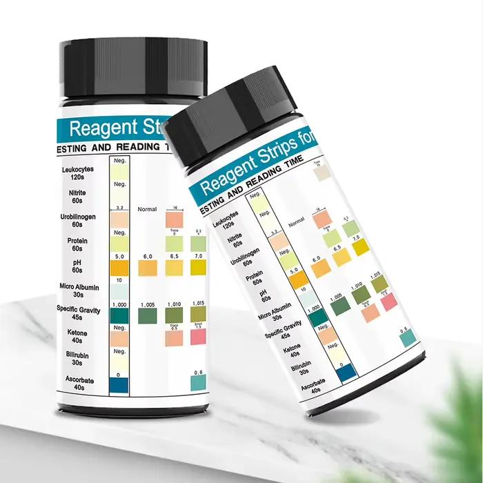 Bandelettes de test d'urine, bandelettes urinsubtiles, leucocytes, nitrite, urobilinogène, cétone 10000 PH, 10 paramètres, 100 pièces