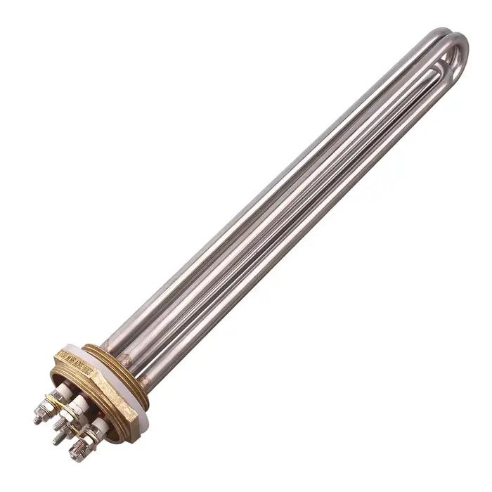 DERNORD réservoir d'eau chauffage 220 V/380 V chaudière élément chauffant DN32 tubulaire chauffage électrique 2KW 3KW 4.5KW 6KW 3750W SUS304
