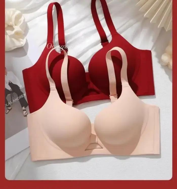 Soutien-gorge push-up rouge pour femme