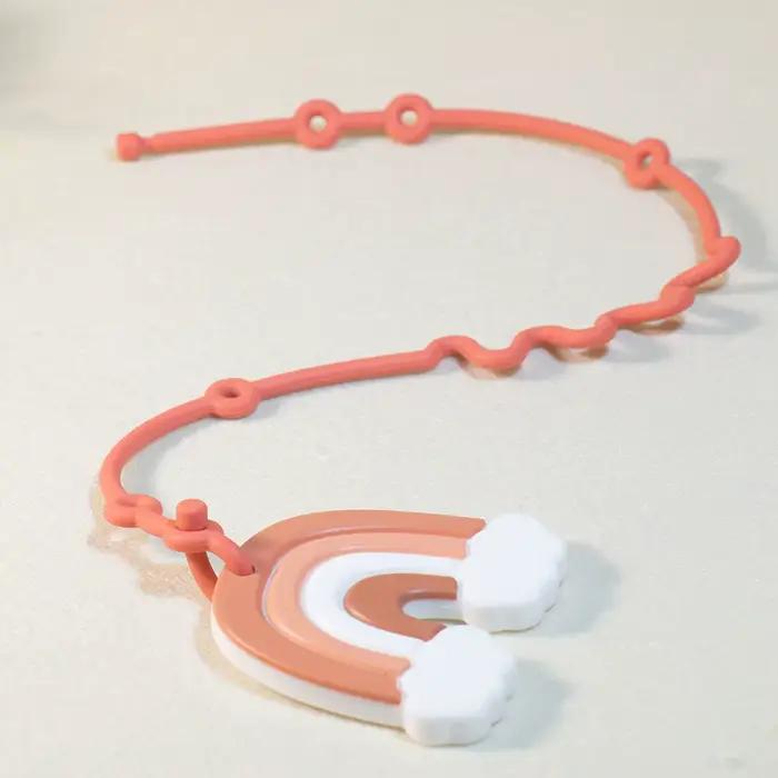 Nouvelle chaîne de sucette en silicone anti-chute, accessoire de poussette, clips de maintien pour tétines, support de sucette