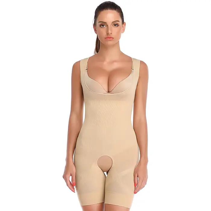 Combinaison amincissante pour femmes, corset à entrejambe ouvert, entraîneur de taille, sous-vêtements saillants, lève-fesses, lingerie