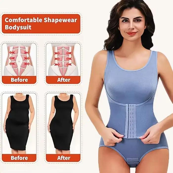 Body gainant amincissant pour femme avec fermeture éclair, effet ventre plat, gaine amincissante, corset et serre-taille