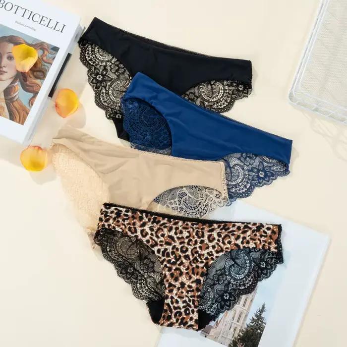 Slip Sexy pour femmes, sous-vêtements en dentelle
