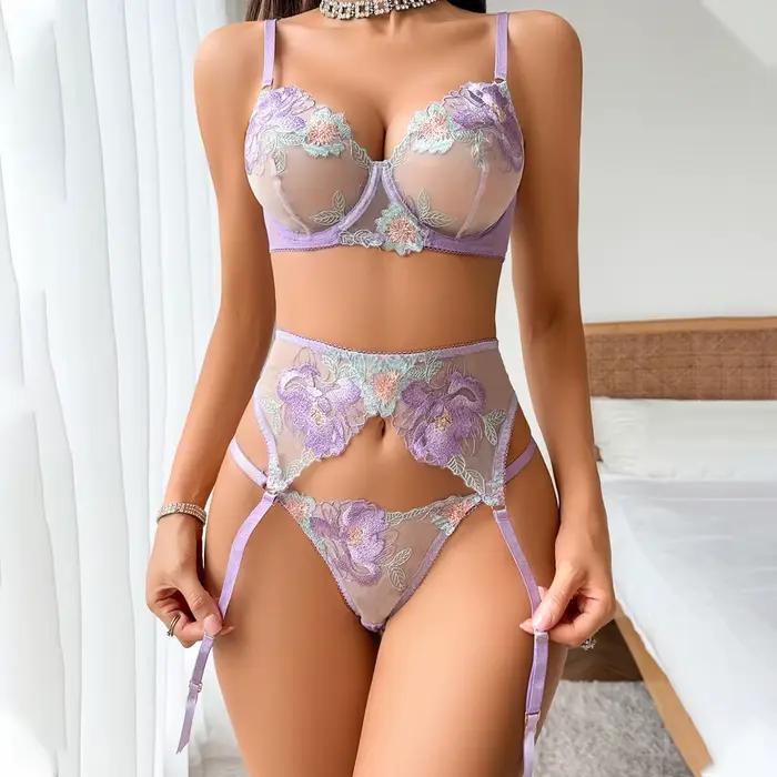 Ensemble de lingerie 3 pièces pour femme