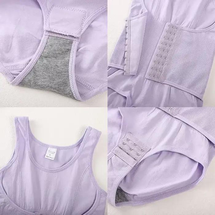 Body Shapewear Double boutonnage ventre contrôle corps Shaper post-partum minceur femme taille formateur