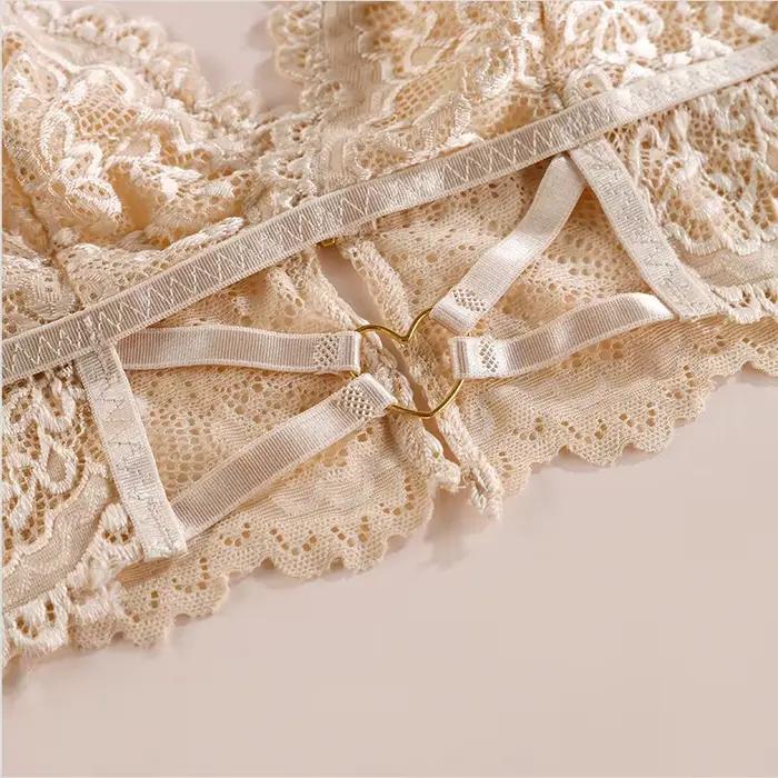 Soutien-gorge en dentelle transparent pour femmes