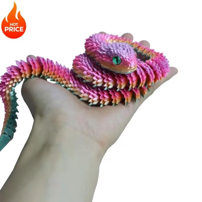 Oeufs de serpent imprimés en 3D, décoration de maison, moules de serpent créatifs réduisant la pression, articles de décoration pour la maison, figurines d'anime rotatives en mouvement