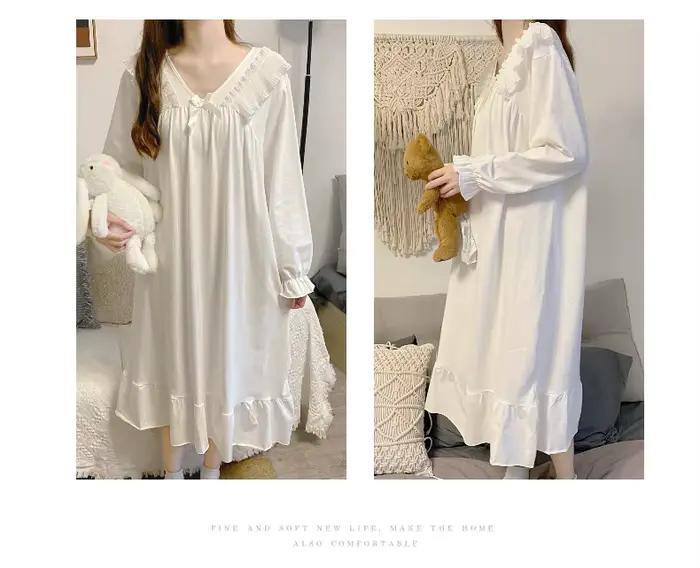 INS Nuissette – robe de Nuit ample à manches longues pour femmes