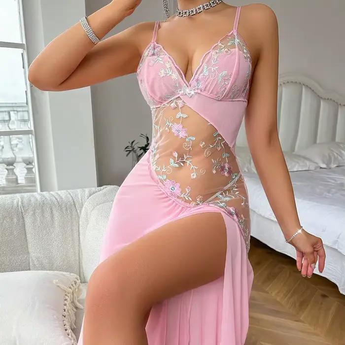 Chemise de nuit en dentelle pour femmes