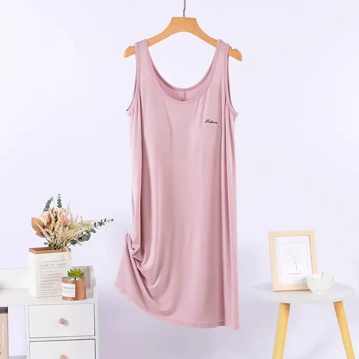 Robe de nuit sans manches pour femmes