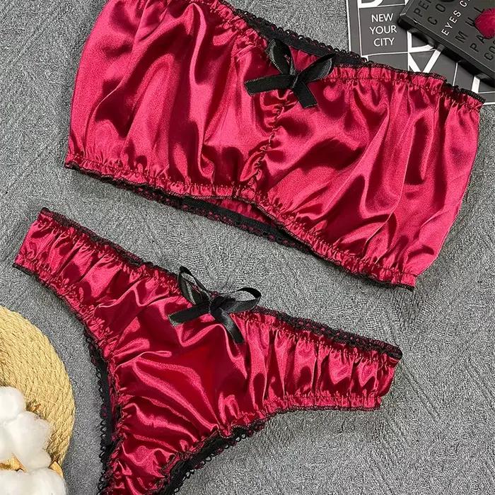 Ensemble de lingerie sexy en dentelle noire pour femmes