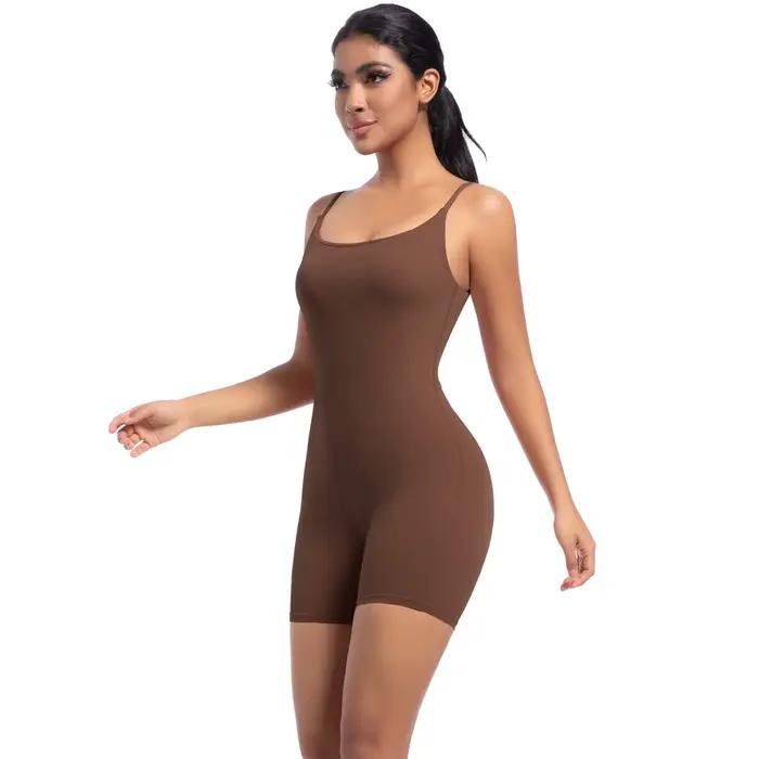 Combinaison dos nu sans couture pour femme, barboteuse à bretelles, combinaison de batterie, fitness, lifting de la hanche, sport, 1 pièce
