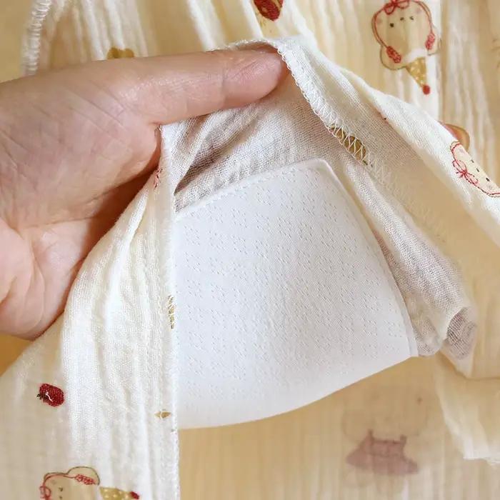 Chemise de nuit en tissu de coton avec coussinet de poitrine