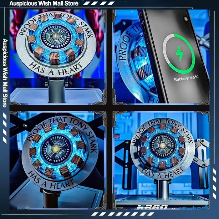 Chargeur magnétique sans fil sous licence Killerbody Iron Man Chest Arc Reactor, base en alliage, station de charge pour téléphones, cadeau