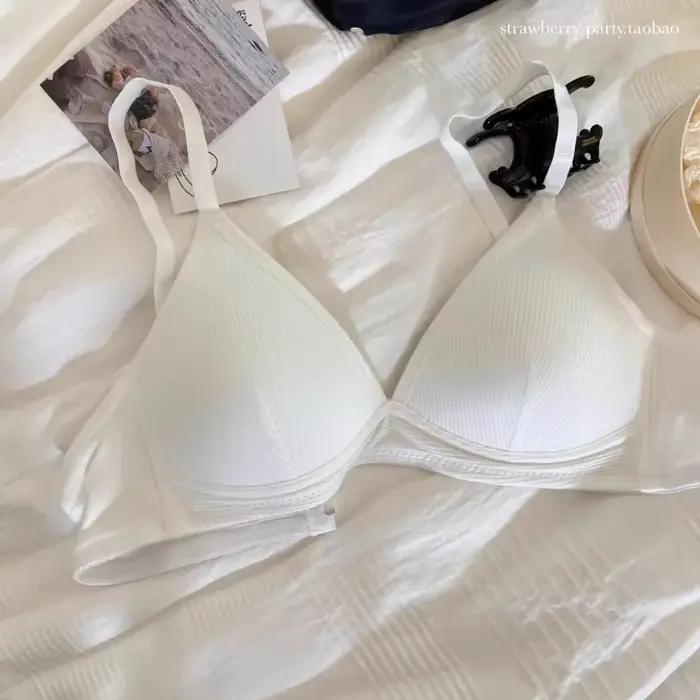 BANERDANNI Bralette de base parisienne | Bretelles fixes et tissu respirant | Petite Bust Contour Support Soutien-gorge