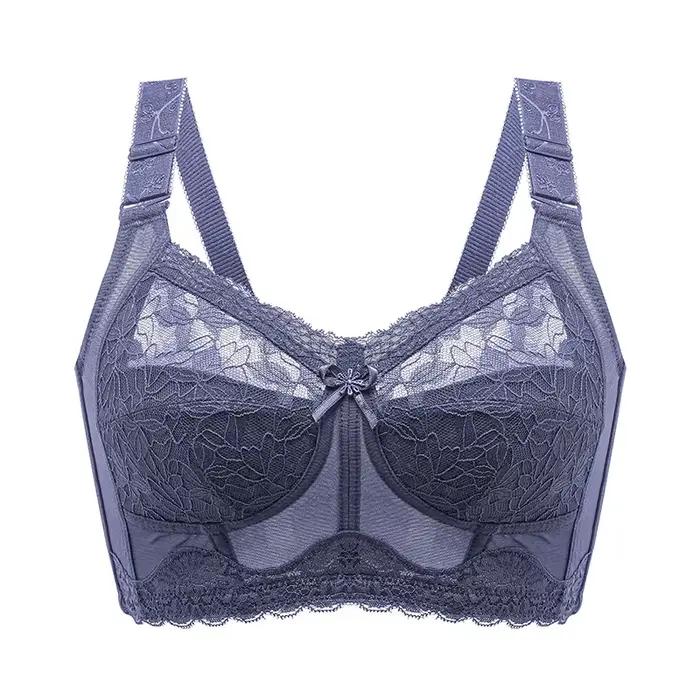 Soutien-gorge de levage et de soutien sans fil pour femmes grande taille anti-affaissement réglable amincissant confort polyester nylon toutes les occasions femmes