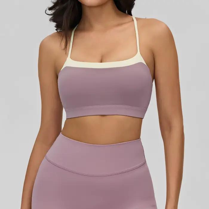 Soutien-gorge de yoga effet seconde peau pour femme