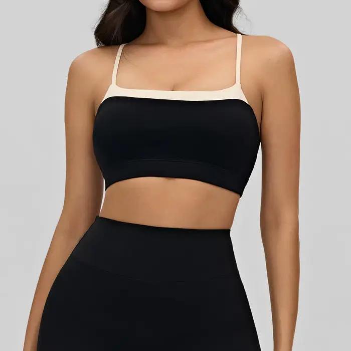 Soutien-gorge de yoga effet seconde peau pour femme