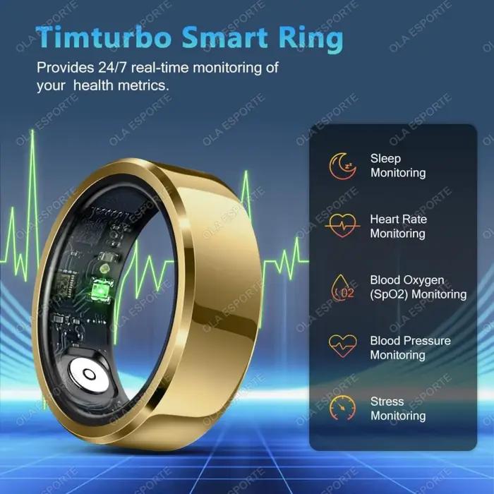 2025 anneau intelligent pression artérielle fréquence cardiaque surveillance du sommeil Smartring IP68 et 5ATM étanche Multi-sport Mode Smartring homme femmes