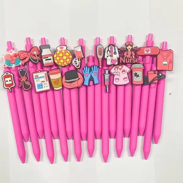 Stylos à bille sur le thème des infirmières, 11/22 pièces, stylos roses pour infirmières, adaptés à la papeterie de bureau dans le domaine de la médecine infirmière