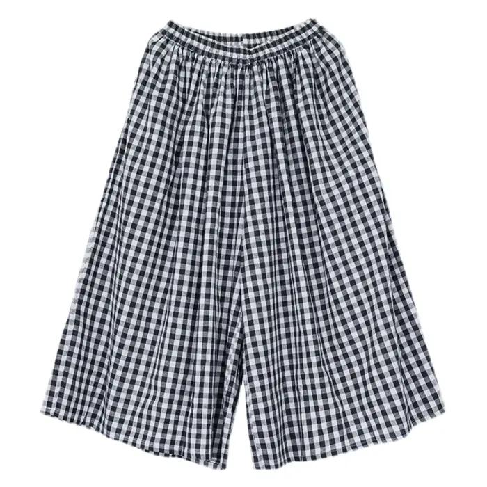 Pantalon Culotte Taille Haute Plissée