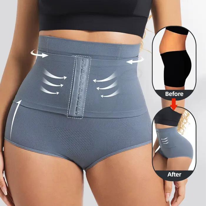 Femmes sans couture taille haute Cincher culotte slips forte Compression Faja Shaperwear ventre contrôle corps Shaper