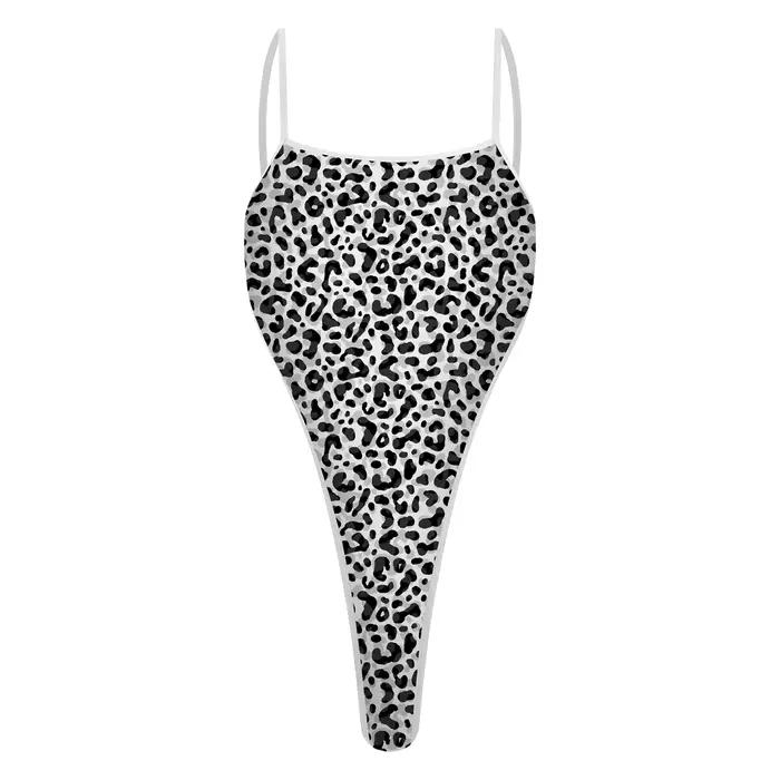 Maillot de bain une pièce imprimé pour femme, style monokini, lingerie, dos lacé, dos nu, coupe haute, dos nu en T, biquini, tenue de plage