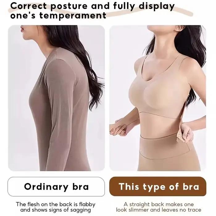 Soutien-gorge anti-affaissement et correcteur de posture avec soutien dorsal et fermeture avant pour femme