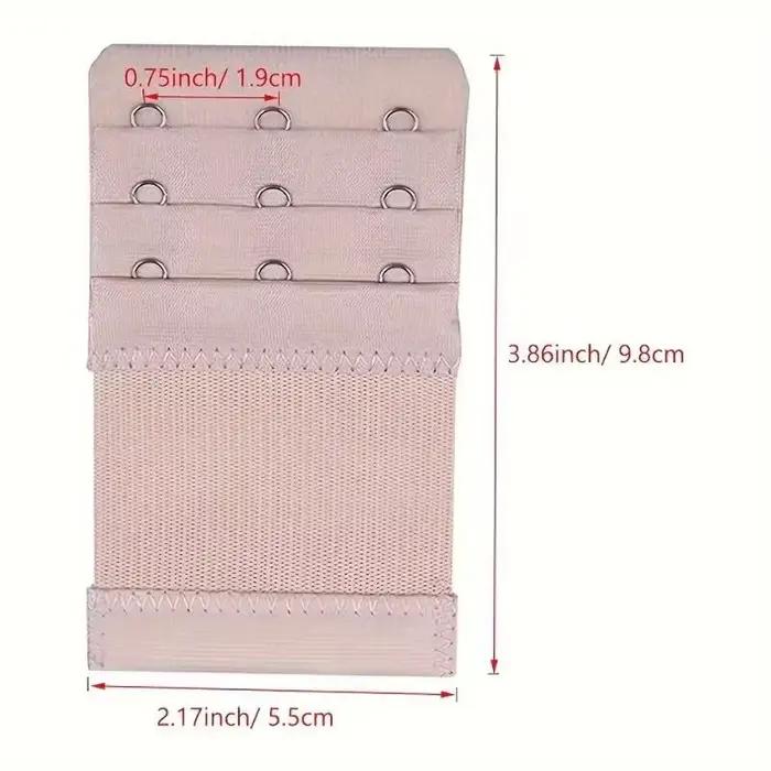 Extension de sangle de soutien-gorge 4 pièces à 3 crochets ; Clip
