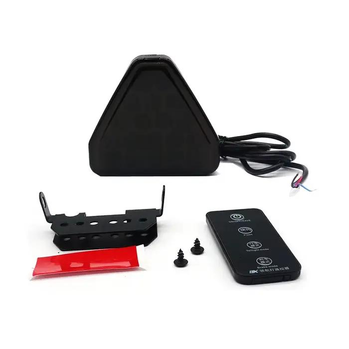 Feux de freinage multi-mode à distance dynamique de Style F1, troisième feu de freinage arrière triangulaire pour voiture, lampe d'avertissement d'arrêt de sécurité pour JDM BBA