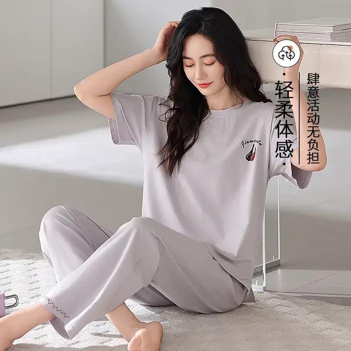 Ensemble pyjama d'été 100% coton pour femmes