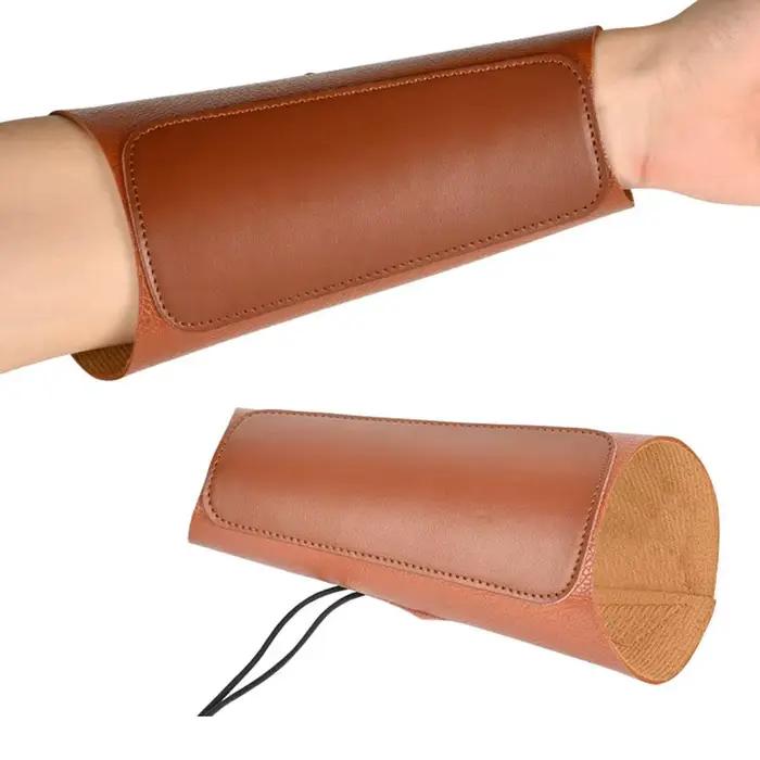 Protège-bras en cuir pour arc à poulies et arc classique – Protection intégrale pour adulte droitier/gaucher