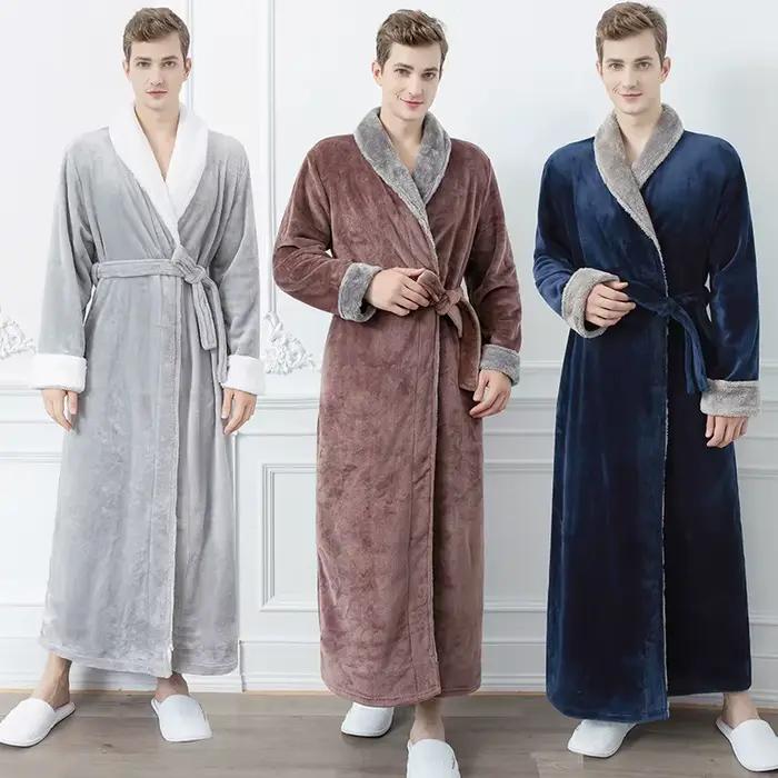 Chemise de nuit chaude en flanelle pour Couple