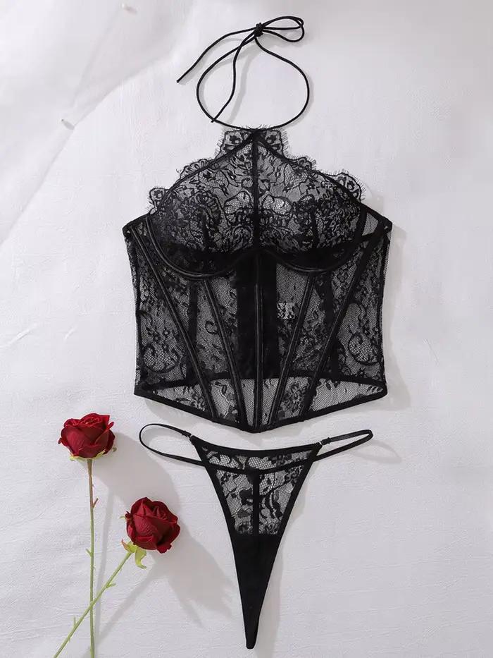 Belamimi Ensemble de lingerie sexy pour femme