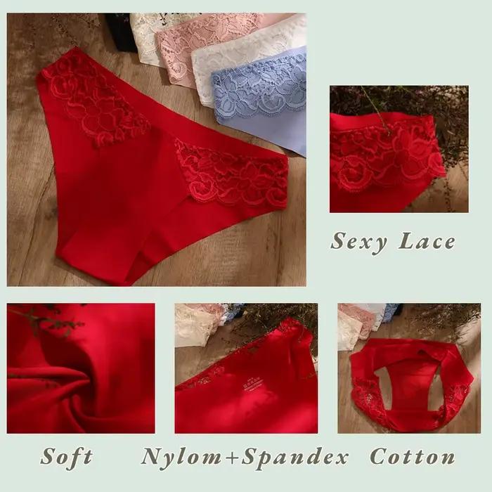 Culotte en dentelle sans couture pour femme