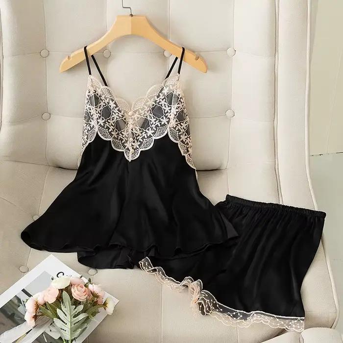 Pyjama dos nu croisé pour femme
