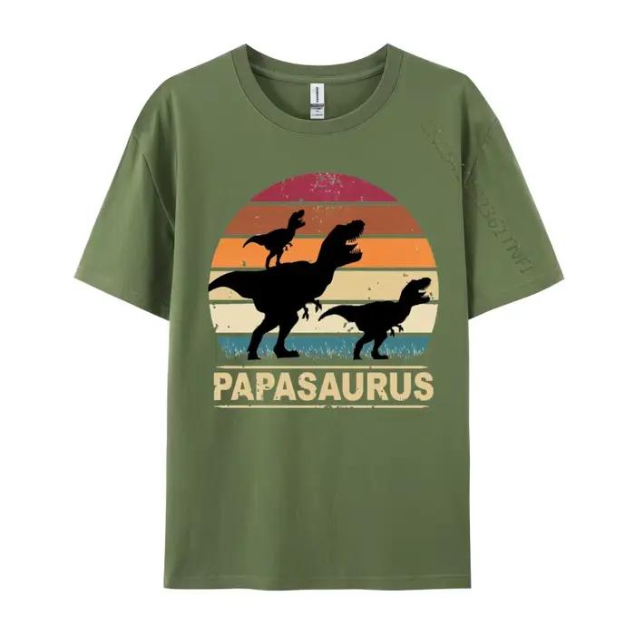 T-shirt Papa Saurus D37Twins Papasurus pour homme, coton peigné, coupe couvertes, vente en gros