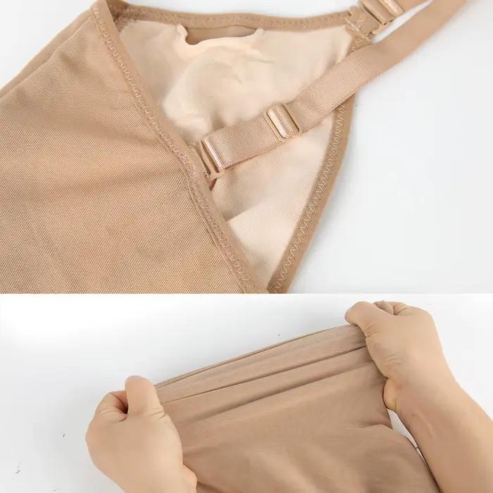 Camisole de shapewear col en V pour femmes, contrôle du buste et de la taille, compression, soutien-gorge intégré, matière en nylon et élasthanne, pour toutes les occasions