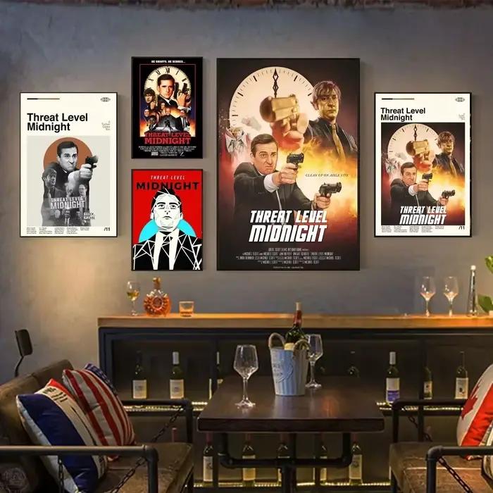 Affiche de film Midnight The Office, Michael Scott, peinture sur toile, image classique pour salon, décoration d'intérieur, niveau de menace