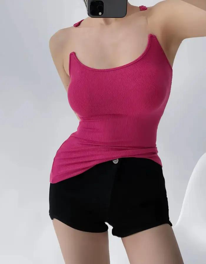 Corset Sexy à Bretelles Invisibles et Col Rond pour Fille