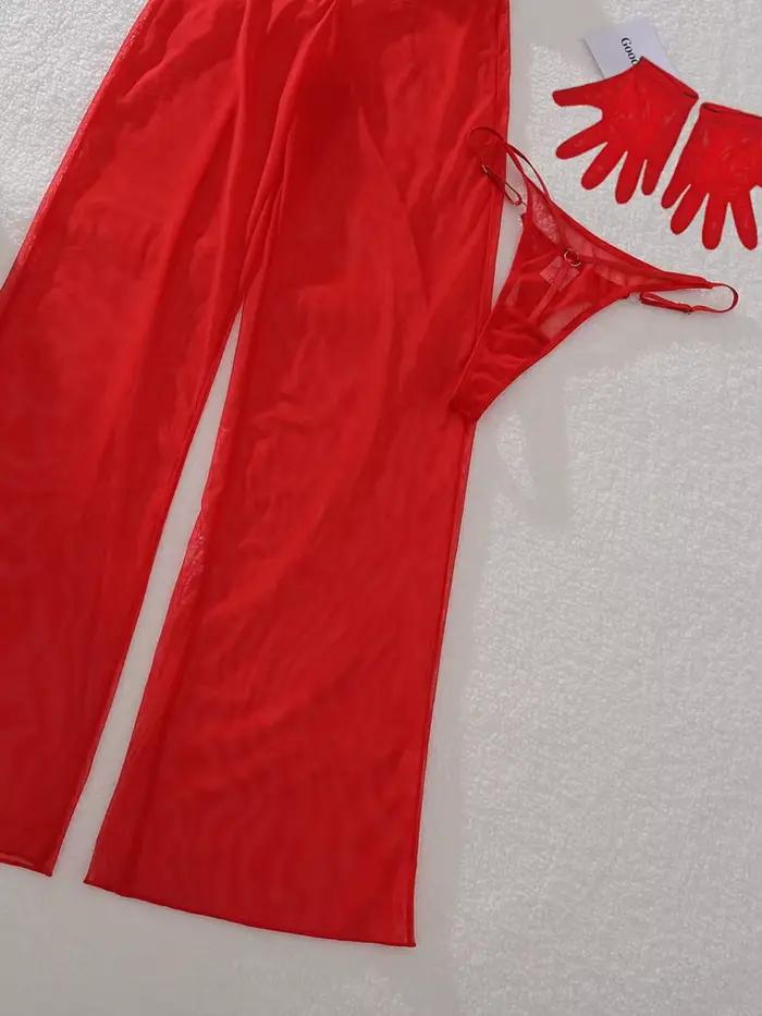 Lingerie anneau en acier soutien-gorge sous-vêtements ensembles exotiques transparents