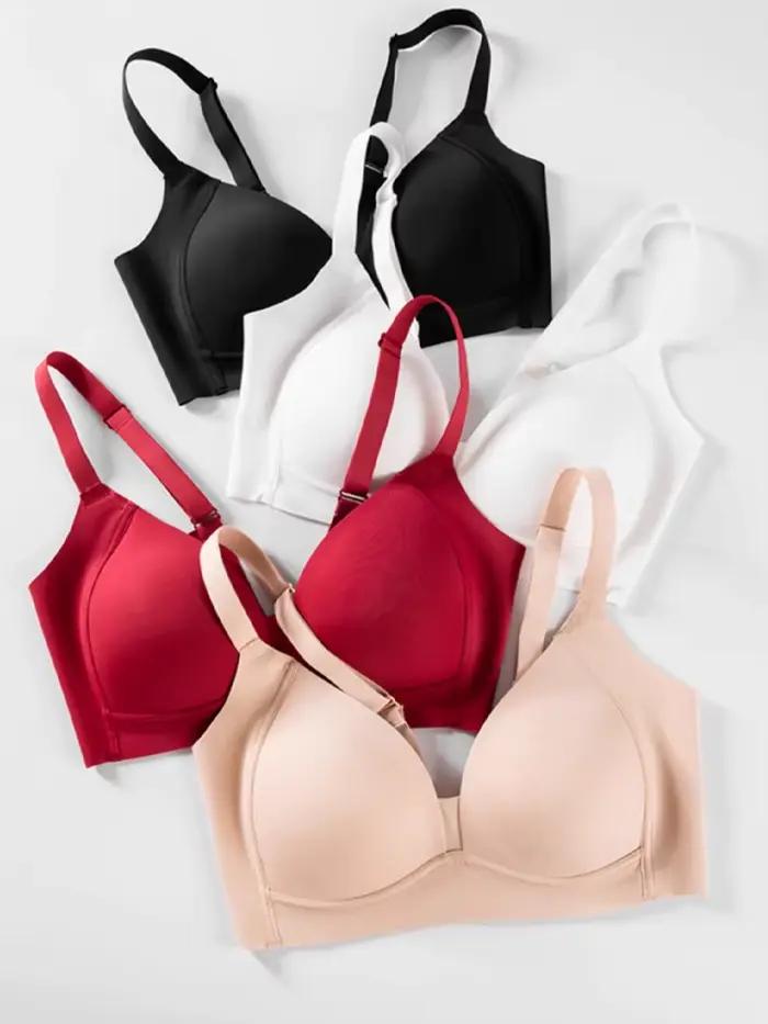SuyaDream, soutiens-gorge sans couture 3/4 bonnets pour femmes, doublure en soie naturelle, sans fil, rembourrage fin, soutien-gorge Style Yo ya, nouveaux intimes 2025