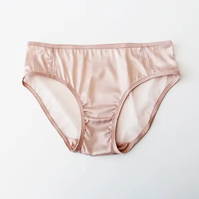 InjThin-Ensemble de soutien-gorge et caleçon en satin pour femme