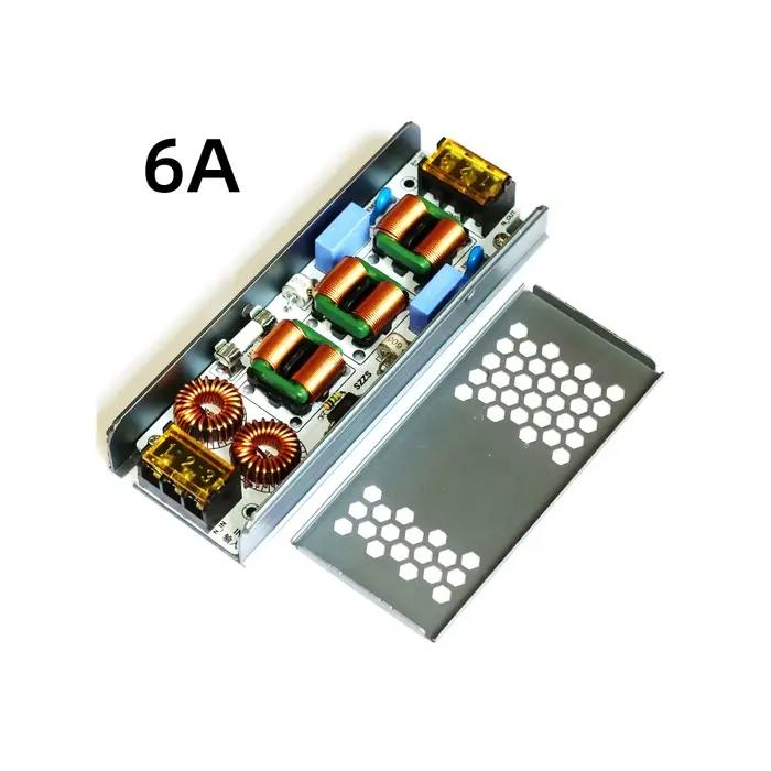 Filtre EMI AC 6A 10A, suppresseur d'interférences électromagnétiques à 4 étapes, purificateur d'alimentation pour amplificateur audio, anti-bruit 110V 220V