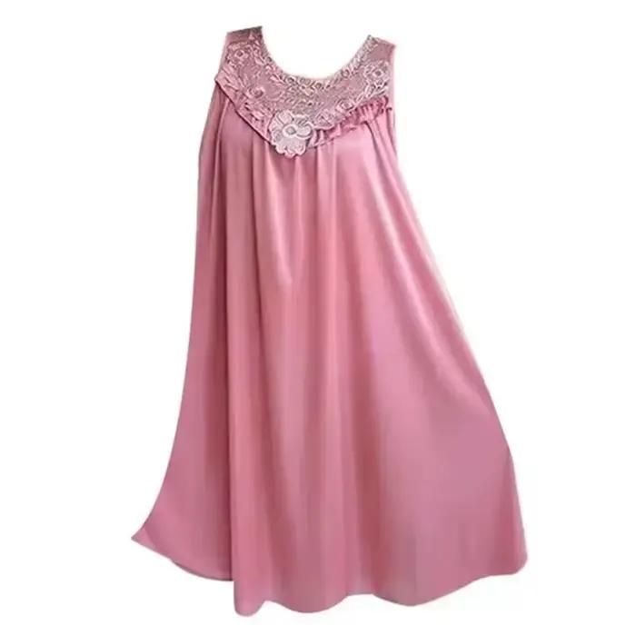 Robe de nuit en satin pour femme