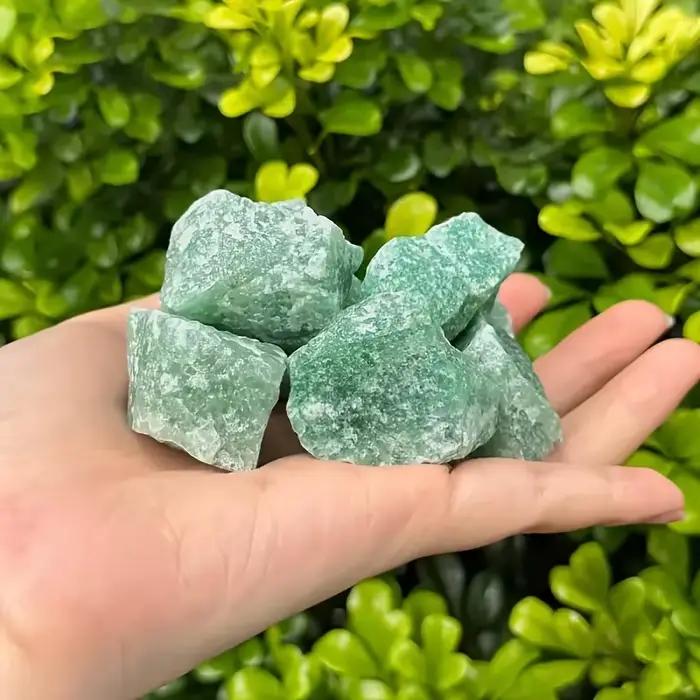 Pierre de cristal de gravier d'aventurine verte brute, naturelle brute, parfaite pour le culbutage de roche, décoration de paquet de matériel fini de bricolage, Na