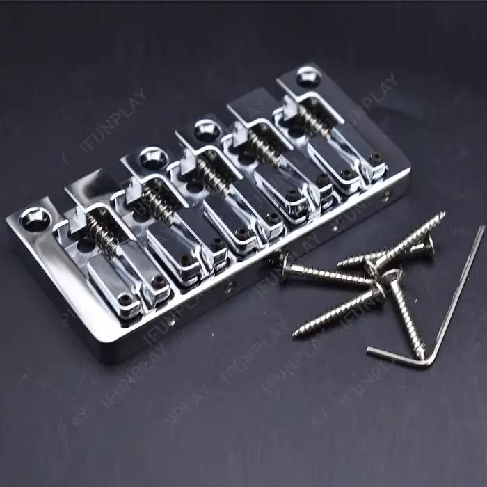 Selle rabattable 4/5 cordes pont de basse 92.5x45MM/95.5x46MM corps bas à travers les cordes basse pont fixe noir/or/chrome