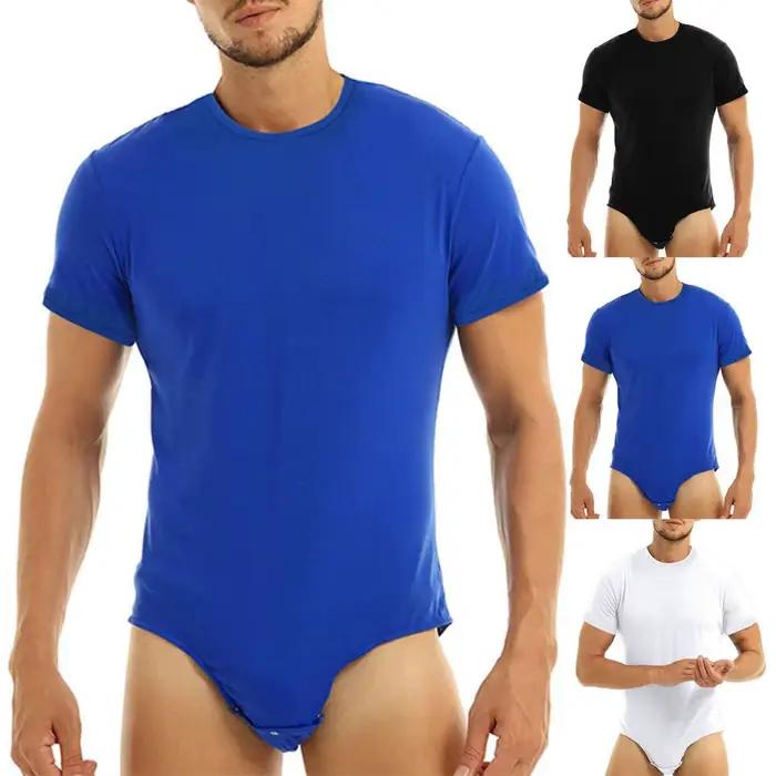 Superbe Body pyjamas col rond corps mince hommes adultes