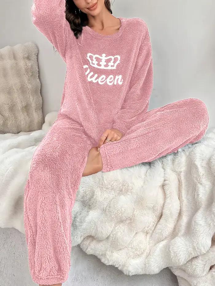 Ensemble pyjama en velours pour femme
